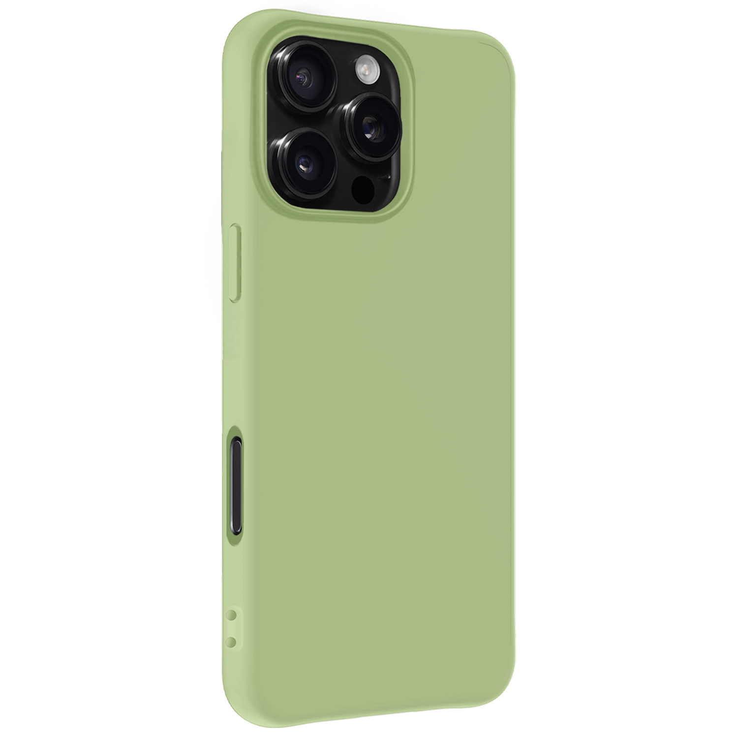 BASEY. Hoes Geschikt voor iPhone 16 Pro Max Hoesje Siliconen Back Cover Case Met 2x Screenprotector - Hoesje Geschikt voor iPhone 16 Pro Max Hoes Cover Hoesje - Groen