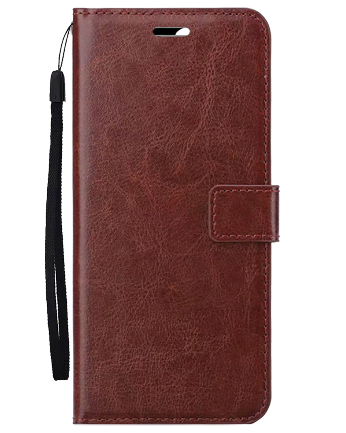 BASEY. Hoes Geschikt voor iPhone 16 Hoesje Bookcase Hoes Flip Case Book Cover - Hoesje Geschikt voor iPhone 16 Hoes Book Case Hoesje - Bruin