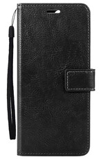 BASEY. Hoes Geschikt voor iPhone 16 Hoesje Bookcase Hoes Flip Case Book Cover - Hoesje Geschikt voor iPhone 16 Hoes Book Case Hoesje - Zwart