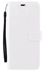 BASEY. Hoes Geschikt voor iPhone 16 Plus Hoesje Bookcase Hoes Flip Case Book Cover - Hoesje Geschikt voor iPhone 16 Plus Hoes Book Case Hoesje - Wit