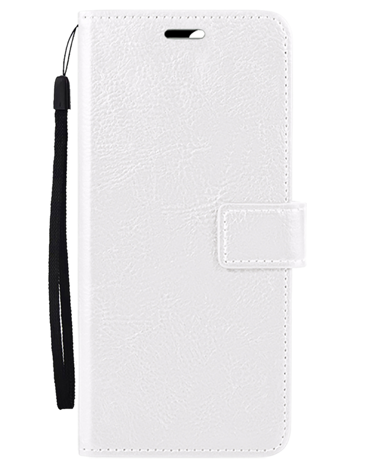 BASEY. Hoes Geschikt voor iPhone 16 Plus Hoesje Bookcase Hoes Flip Case Book Cover - Hoesje Geschikt voor iPhone 16 Plus Hoes Book Case Hoesje - Wit