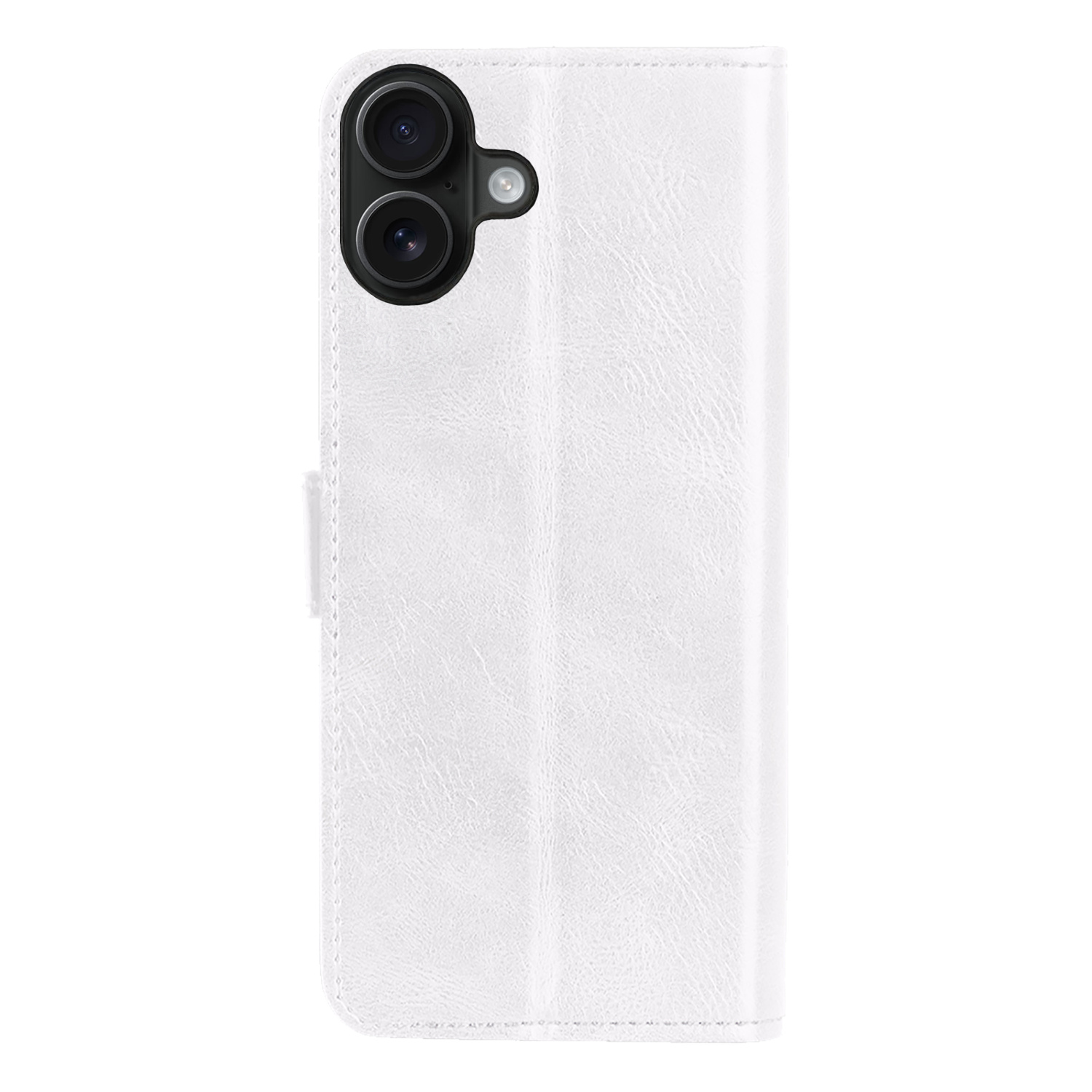BASEY. Hoes Geschikt voor iPhone 16 Plus Hoesje Bookcase Hoes Flip Case Book Cover - Hoesje Geschikt voor iPhone 16 Plus Hoes Book Case Hoesje - Wit
