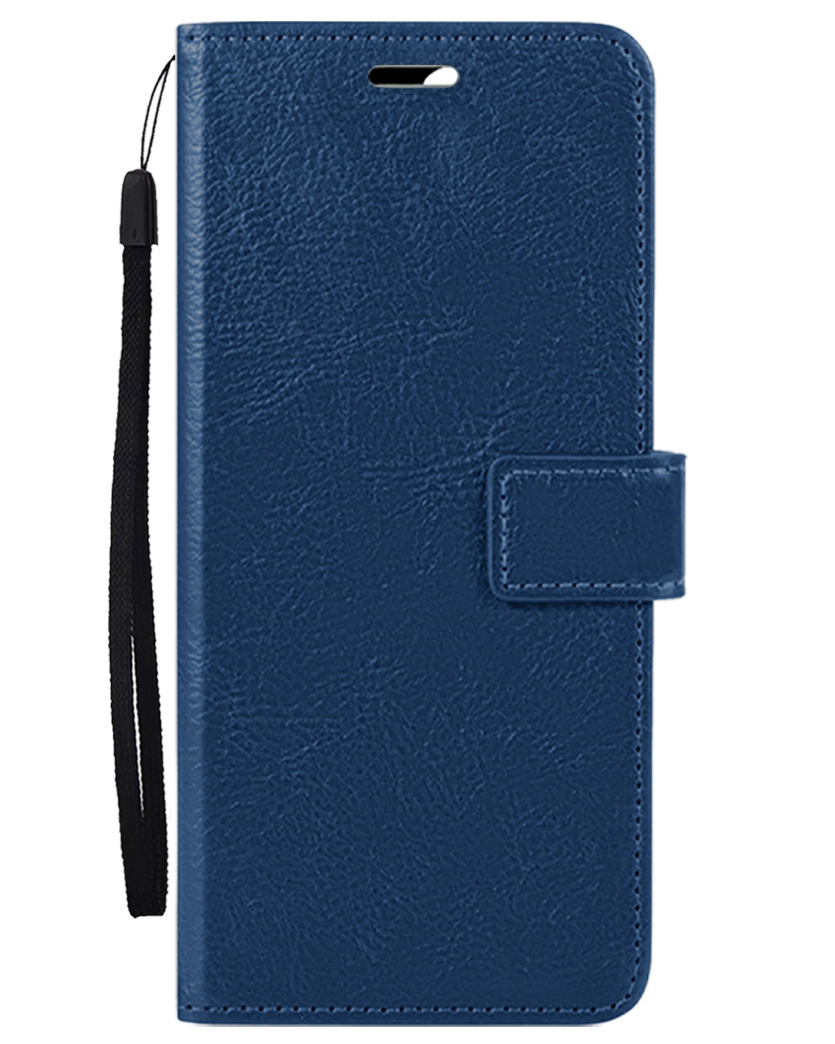 BASEY. Hoes Geschikt voor iPhone 16 Pro Hoesje Bookcase Hoes Flip Case Book Cover - Hoesje Geschikt voor iPhone 16 Pro Hoes Book Case Hoesje - Donkerblauw