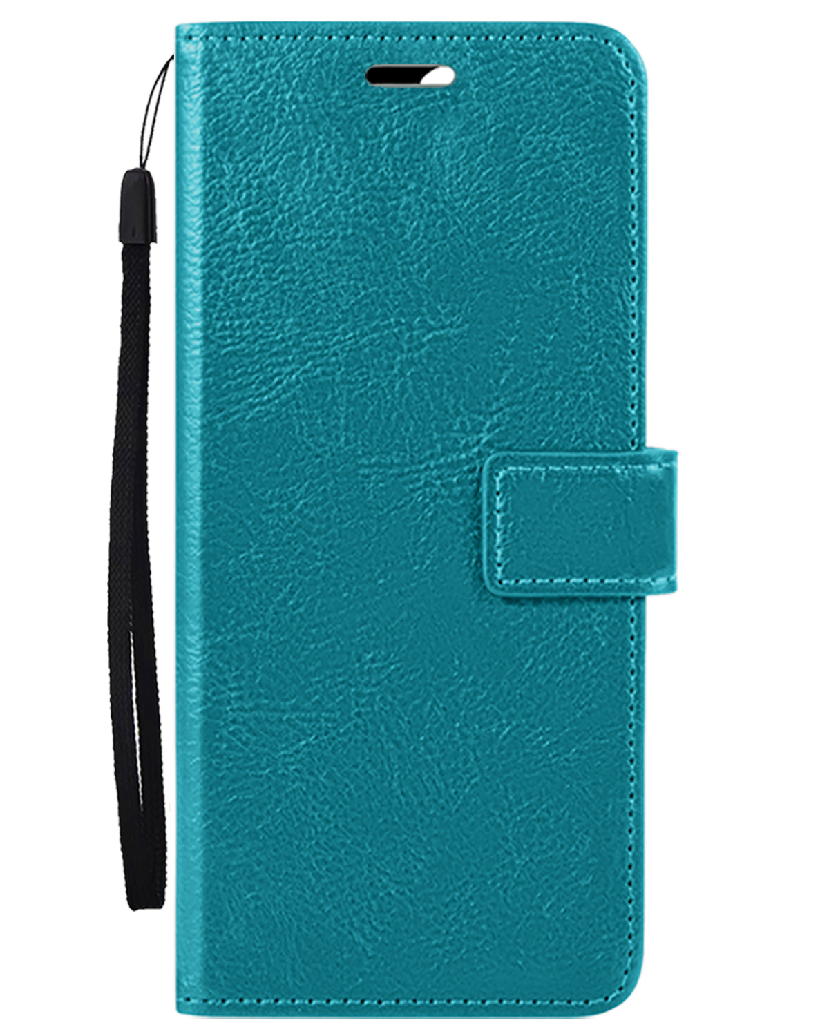 BASEY. Hoes Geschikt voor iPhone 16 Pro Hoesje Bookcase Hoes Flip Case Book Cover - Hoesje Geschikt voor iPhone 16 Pro Hoes Book Case Hoesje - Turquoise