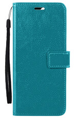 BASEY. Hoes Geschikt voor iPhone 16 Pro Max Hoesje Bookcase Hoes Flip Case Book Cover - Hoesje Geschikt voor iPhone 16 Pro Max Hoes Book Case Hoesje - Turquoise