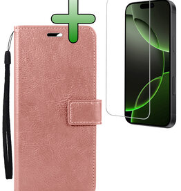 BASEY. BASEY. iPhone 16 Pro Max Hoesje Bookcase Met Screenprotector - Rose Goud