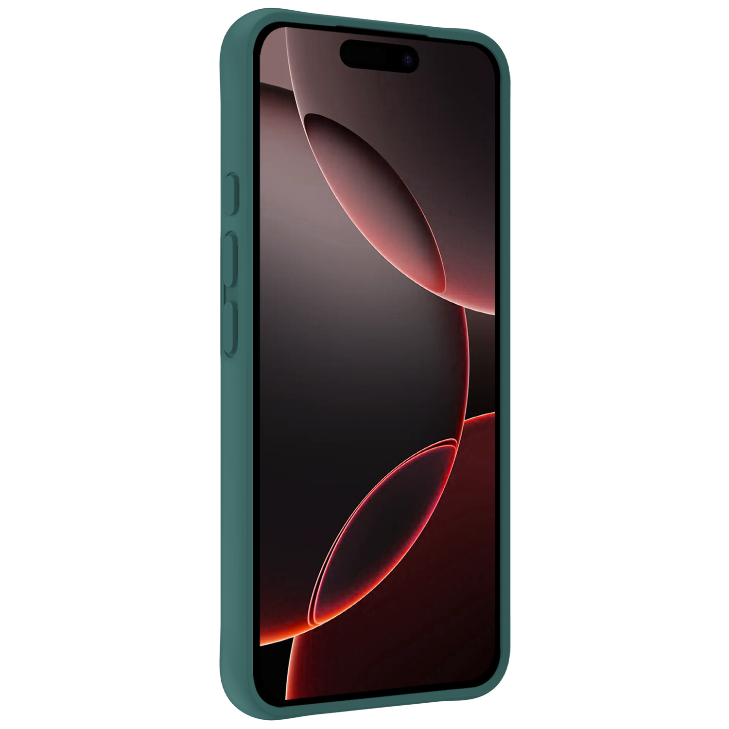 NoXx Hoes Geschikt voor iPhone 16 Pro Hoesje Cover Siliconen Back Case Hoes - Donkergroen
