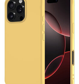 NoXx NoXx iPhone 16 Pro Hoesje Siliconen - Geel