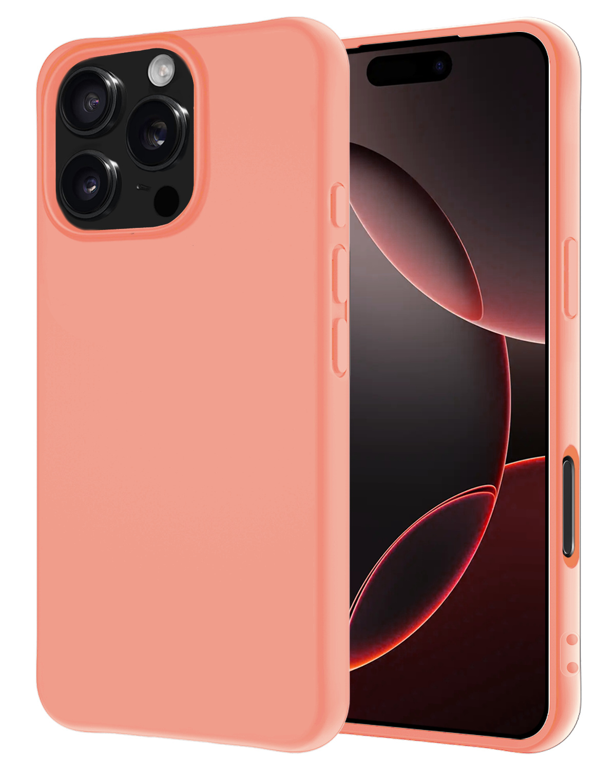 NoXx Hoes Geschikt voor iPhone 16 Pro Hoesje Cover Siliconen Back Case Hoes - Perzik