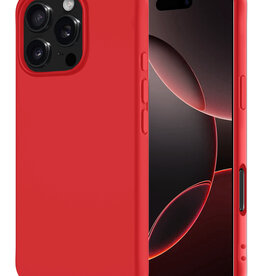 NoXx NoXx iPhone 16 Pro Hoesje Siliconen - Rood