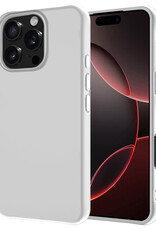 NoXx Hoes Geschikt voor iPhone 16 Pro Hoesje Cover Siliconen Back Case Hoes - Wit