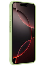 NoXx Hoes Geschikt voor iPhone 16 Pro Hoesje Cover Siliconen Back Case Hoes - Groen - 2x