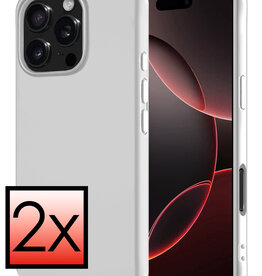 NoXx NoXx iPhone 16 Pro Hoesje Siliconen - Wit - 2 PACK