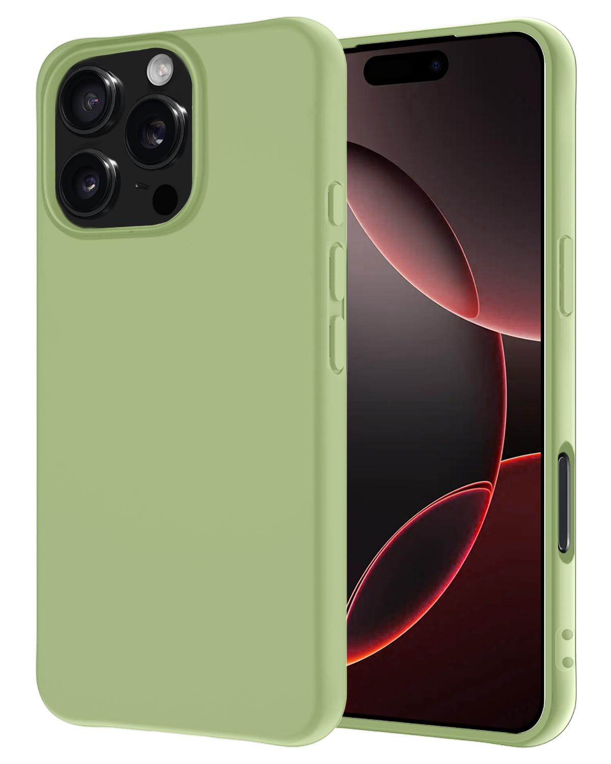 NoXx Hoes Geschikt voor iPhone 16 Pro Max Hoesje Cover Siliconen Back Case Hoes - Groen