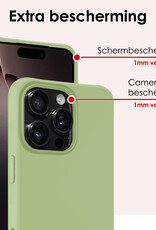 NoXx Hoes Geschikt voor iPhone 16 Pro Max Hoesje Cover Siliconen Back Case Hoes - Groen
