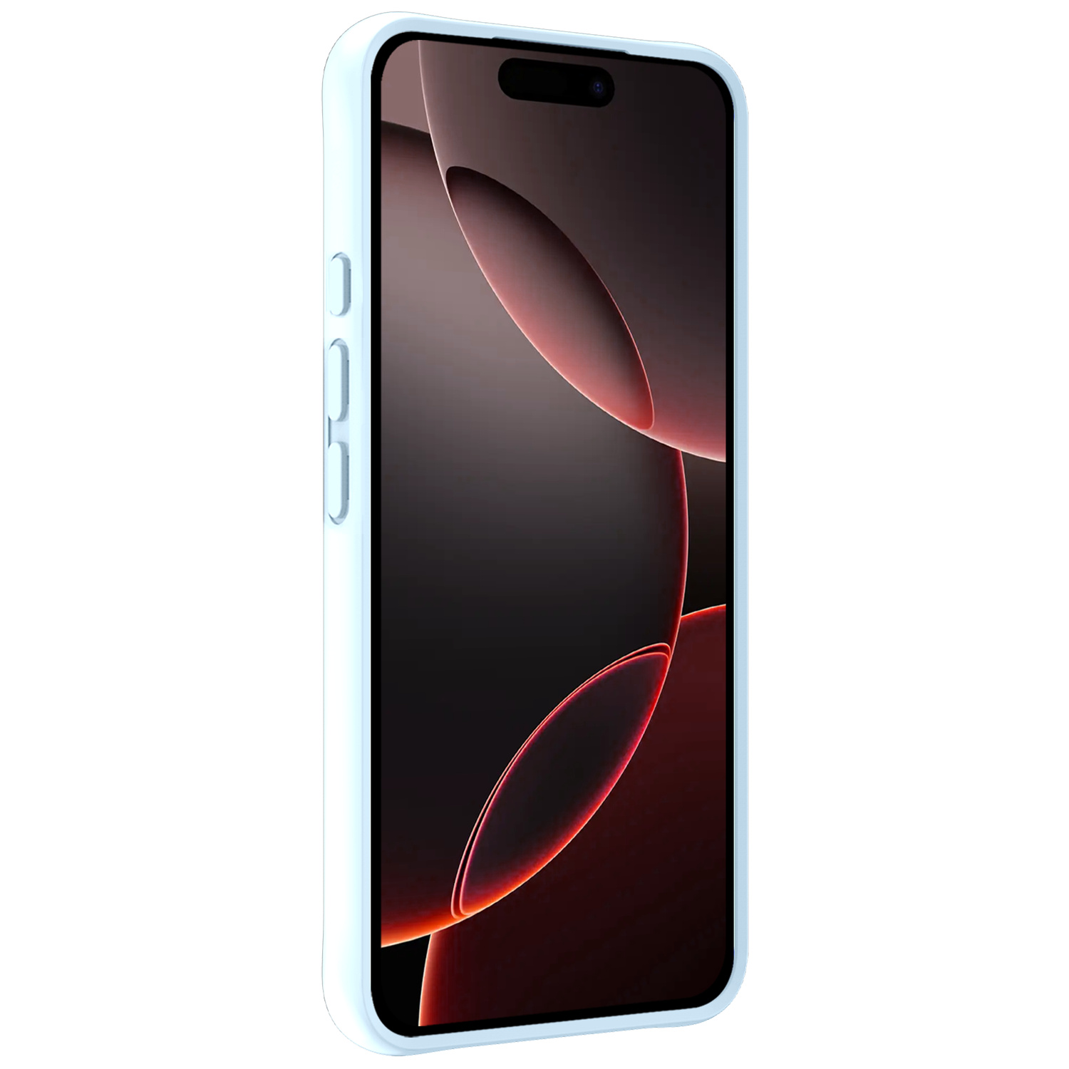 NoXx Hoes Geschikt voor iPhone 16 Pro Max Hoesje Cover Siliconen Back Case Hoes - Lichtblauw
