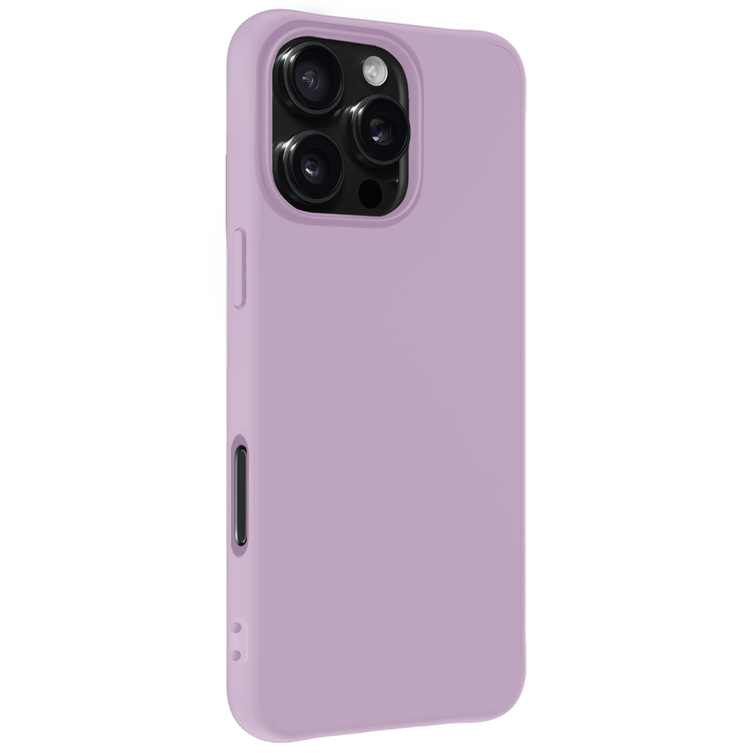 NoXx Hoes Geschikt voor iPhone 16 Pro Max Hoesje Cover Siliconen Back Case Hoes - Lila - 2x