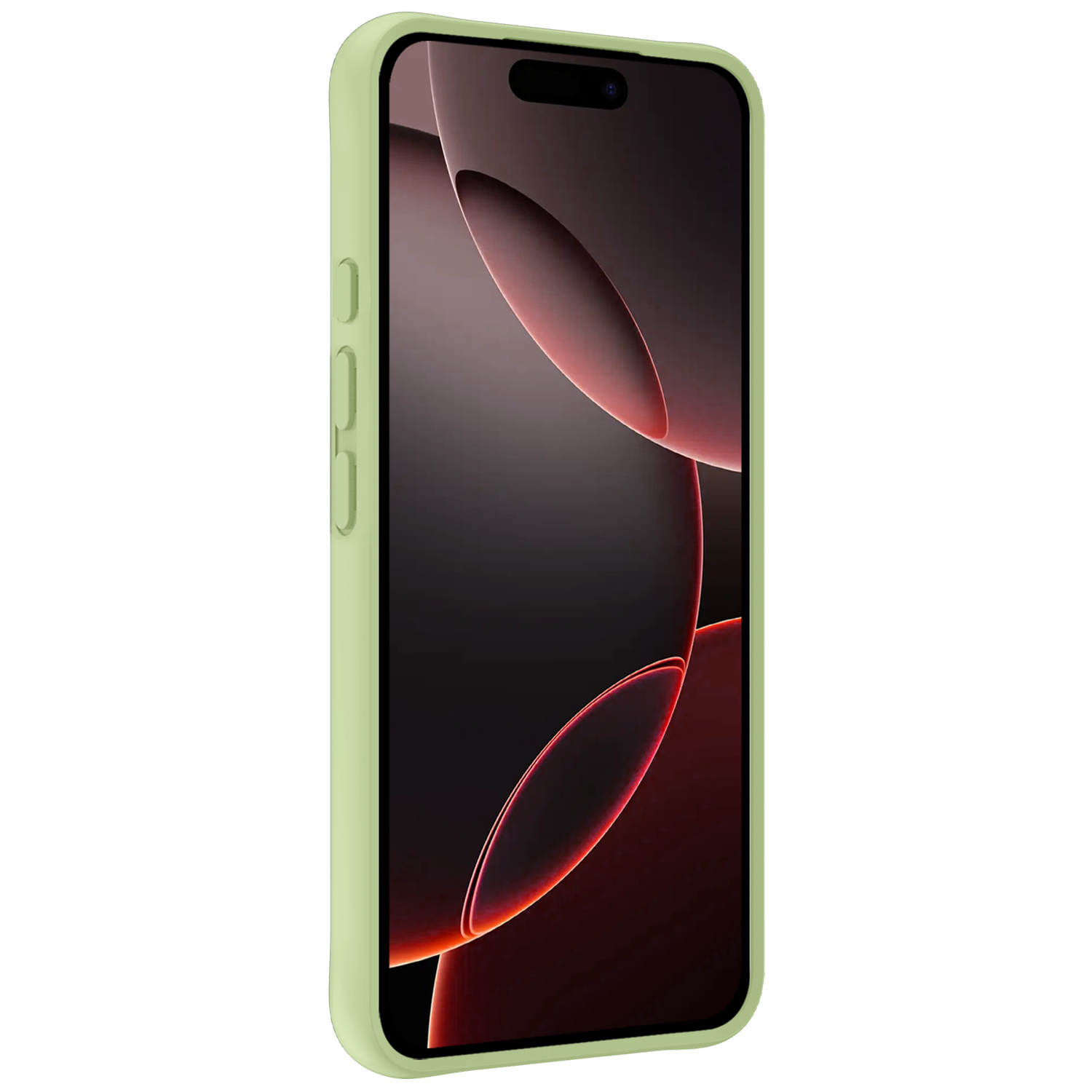 NoXx Hoes Geschikt voor iPhone 16 Pro Max Hoesje Cover Siliconen Back Case Hoes Met Screenprotector - Groen