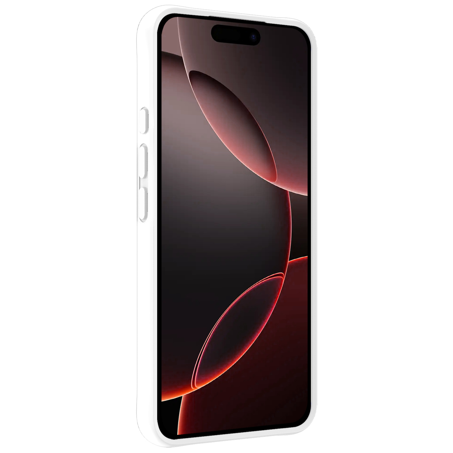 NoXx Hoes Geschikt voor iPhone 16 Pro Max Hoesje Cover Siliconen Back Case Hoes Met 2x Screenprotector - Wit