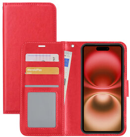 NoXx NoXx iPhone 16 Hoesje Bookcase - Rood