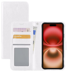 NoXx NoXx iPhone 16 Hoesje Bookcase - Wit