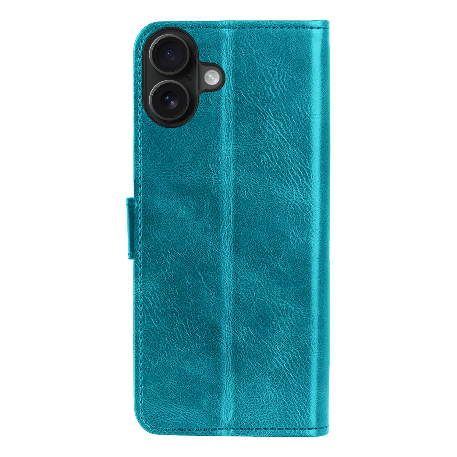 NoXx Hoes Geschikt voor iPhone 16 Plus Hoesje Book Case Hoes Flip Cover Wallet Bookcase - Turquoise