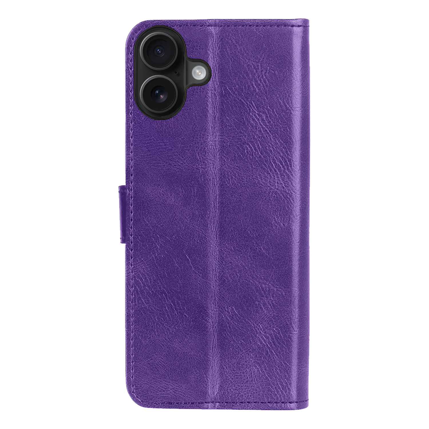 NoXx Hoes Geschikt voor iPhone 16 Plus Hoesje Book Case Hoes Flip Cover Wallet Bookcase Met 2x Screenprotector - Paars