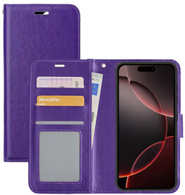 NoXx NoXx iPhone 16 Pro Max Hoesje Bookcase - Paars