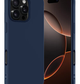 Nomfy Nomfy iPhone 16 Pro Hoesje Siliconen - Donkerblauw