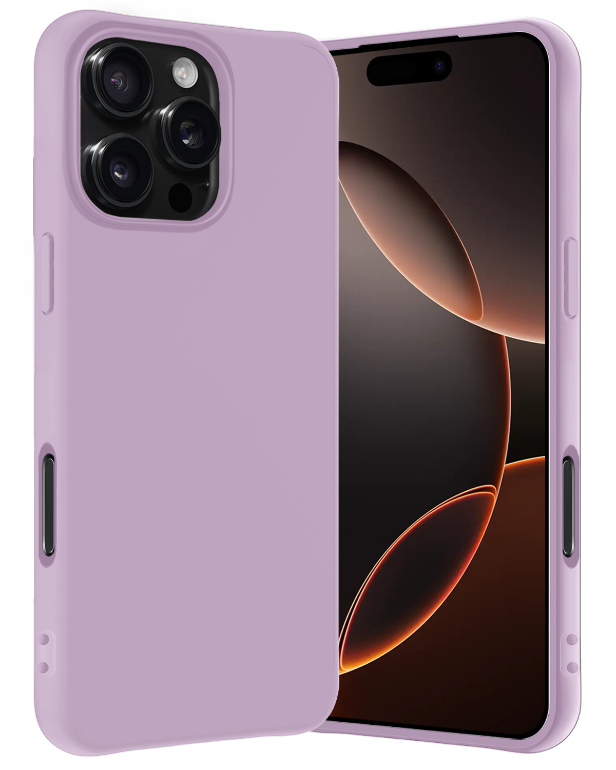 Nomfy Hoesje Geschikt voor iPhone 16 Pro Hoesje Siliconen Cover Case - Hoes Geschikt voor iPhone 16 Pro Hoes Back Case - Lila