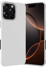 Nomfy Hoesje Geschikt voor iPhone 16 Pro Hoesje Siliconen Cover Case - Hoes Geschikt voor iPhone 16 Pro Hoes Back Case - Wit