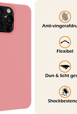 Nomfy Hoesje Geschikt voor iPhone 16 Pro Hoesje Siliconen Cover Case - Hoes Geschikt voor iPhone 16 Pro Hoes Back Case - 2-PACK - Lichtroze