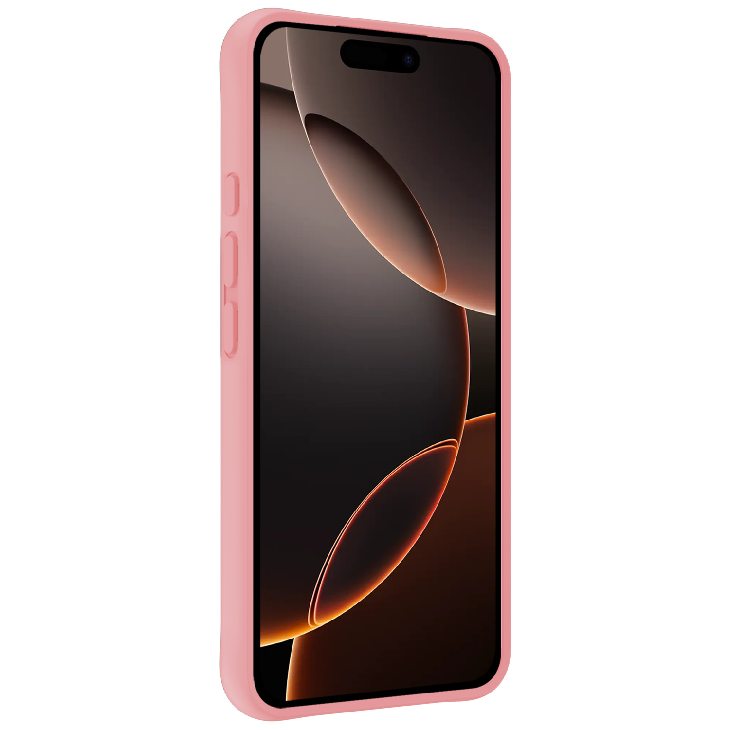 Nomfy Hoesje Geschikt voor iPhone 16 Pro Hoesje Siliconen Cover Case - Hoes Geschikt voor iPhone 16 Pro Hoes Back Case - 2-PACK - Lichtroze
