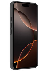 Nomfy Hoesje Geschikt voor iPhone 16 Pro Hoesje Siliconen Cover Case - Hoes Geschikt voor iPhone 16 Pro Hoes Back Case - 2-PACK - Zwart