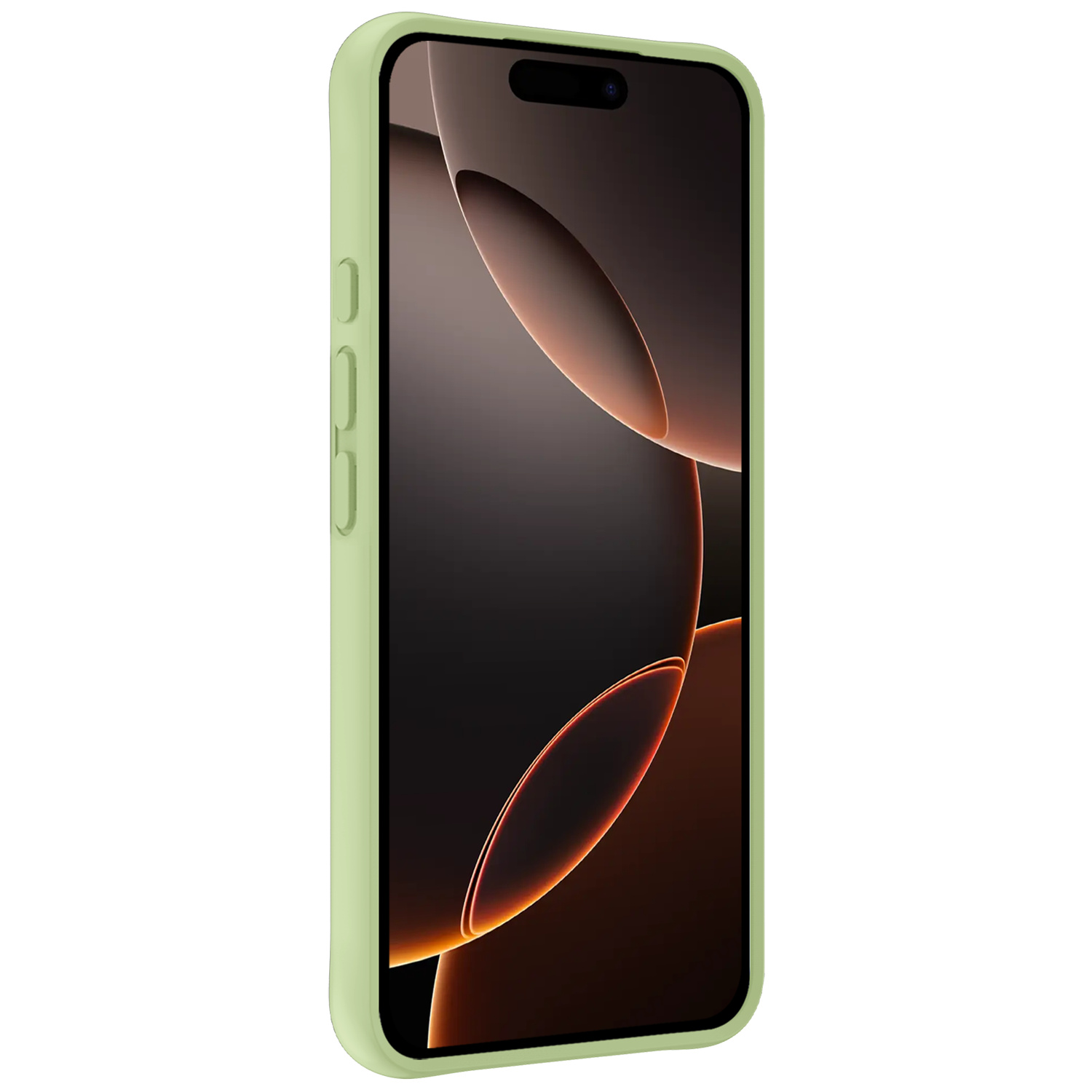 Nomfy Hoesje Geschikt voor iPhone 16 Pro Hoesje Siliconen Cover Case Met Screenprotector - Hoes Geschikt voor iPhone 16 Pro Hoes Back Case - Groen