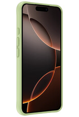Nomfy Hoesje Geschikt voor iPhone 16 Pro Hoesje Siliconen Cover Case Met 2x Screenprotector - Hoes Geschikt voor iPhone 16 Pro Hoes Back Case - Groen