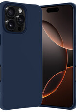 Nomfy Hoesje Geschikt voor iPhone 16 Pro Max Hoesje Siliconen Cover Case - Hoes Geschikt voor iPhone 16 Pro Max Hoes Back Case - Donkerblauw