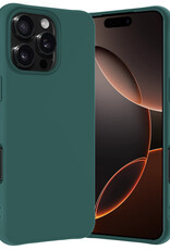 Nomfy Hoesje Geschikt voor iPhone 16 Pro Max Hoesje Siliconen Cover Case - Hoes Geschikt voor iPhone 16 Pro Max Hoes Back Case - Donkergroen