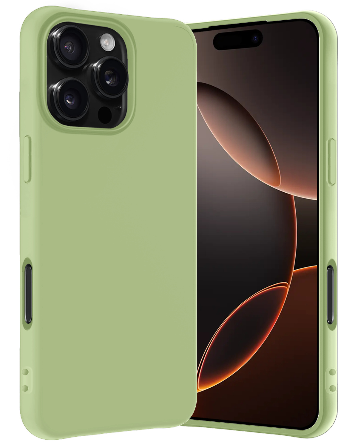 Nomfy Hoesje Geschikt voor iPhone 16 Pro Max Hoesje Siliconen Cover Case - Hoes Geschikt voor iPhone 16 Pro Max Hoes Back Case - Groen