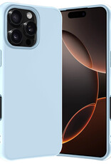 Nomfy Hoesje Geschikt voor iPhone 16 Pro Max Hoesje Siliconen Cover Case - Hoes Geschikt voor iPhone 16 Pro Max Hoes Back Case - Lichtblauw