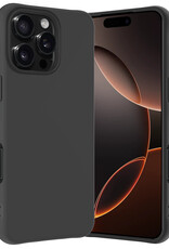 Nomfy Hoesje Geschikt voor iPhone 16 Pro Max Hoesje Siliconen Cover Case - Hoes Geschikt voor iPhone 16 Pro Max Hoes Back Case - Zwart