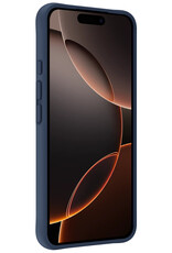 Nomfy Hoesje Geschikt voor iPhone 16 Pro Max Hoesje Siliconen Cover Case - Hoes Geschikt voor iPhone 16 Pro Max Hoes Back Case - 2-PACK - Donkerblauw