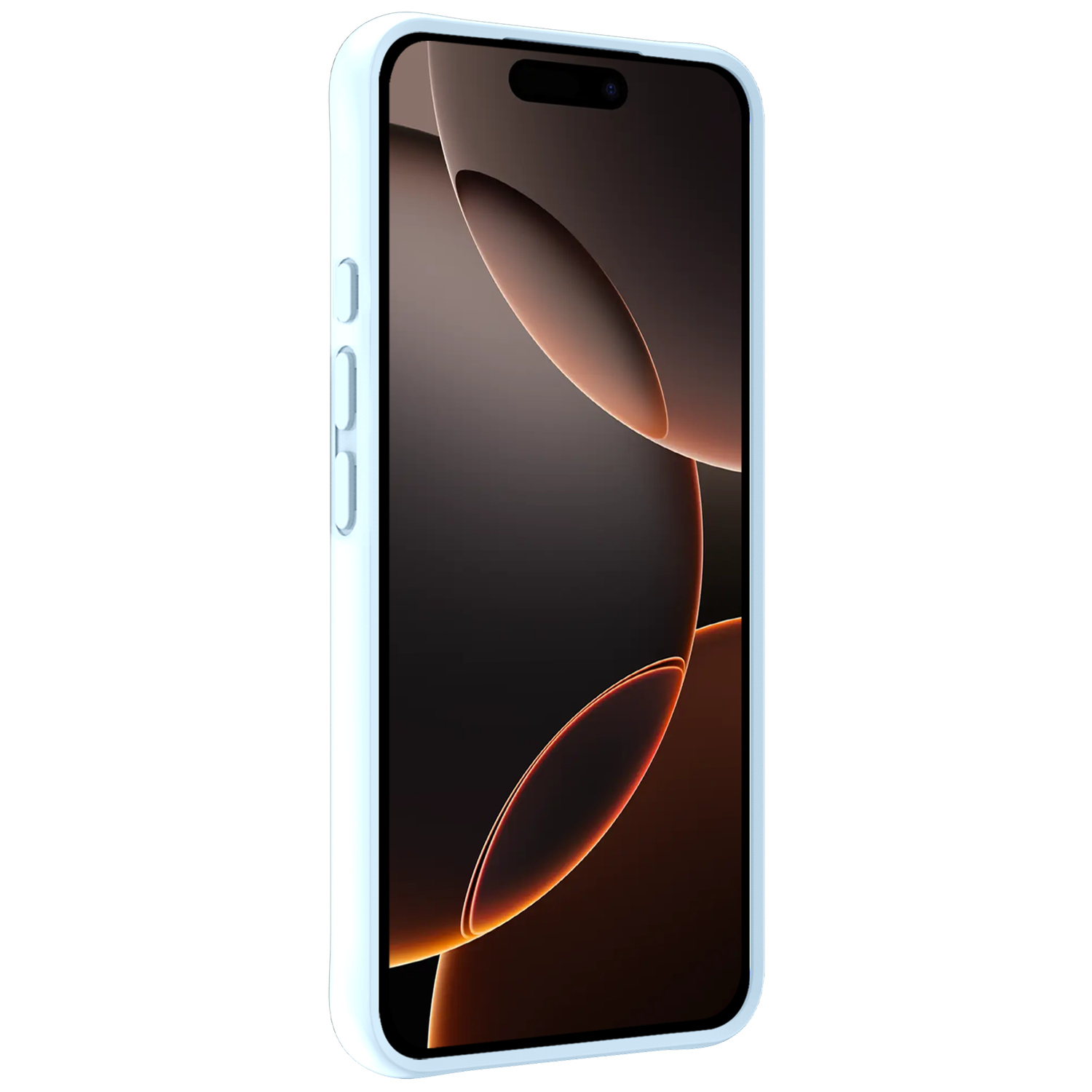 Nomfy Hoesje Geschikt voor iPhone 16 Pro Max Hoesje Siliconen Cover Case - Hoes Geschikt voor iPhone 16 Pro Max Hoes Back Case - 2-PACK - Lichtblauw