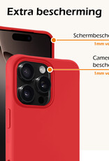 Nomfy Hoesje Geschikt voor iPhone 16 Pro Max Hoesje Siliconen Cover Case - Hoes Geschikt voor iPhone 16 Pro Max Hoes Back Case - 2-PACK - Rood
