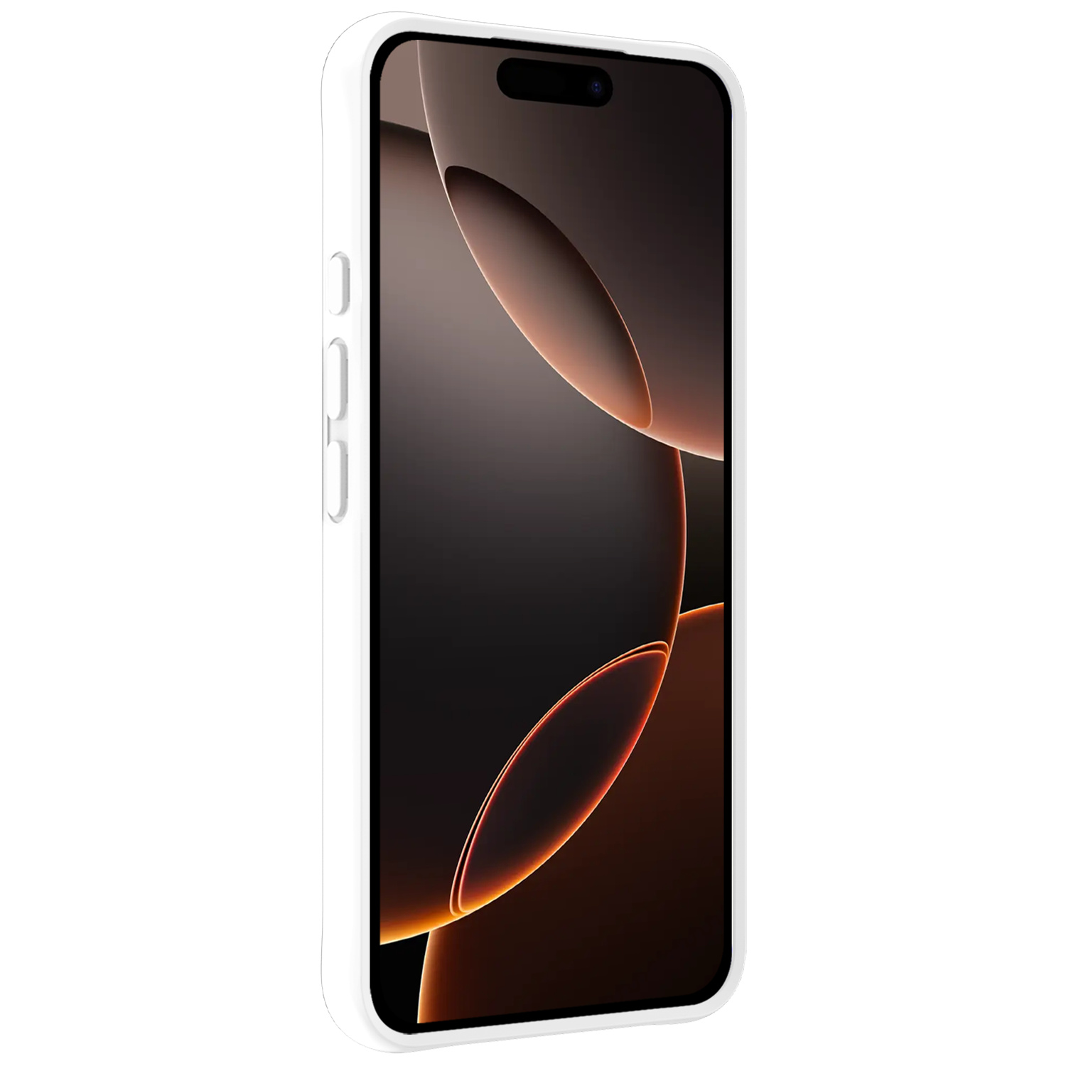 Nomfy Hoesje Geschikt voor iPhone 16 Pro Max Hoesje Siliconen Cover Case Met 2x Screenprotector - Hoes Geschikt voor iPhone 16 Pro Max Hoes Back Case - Wit