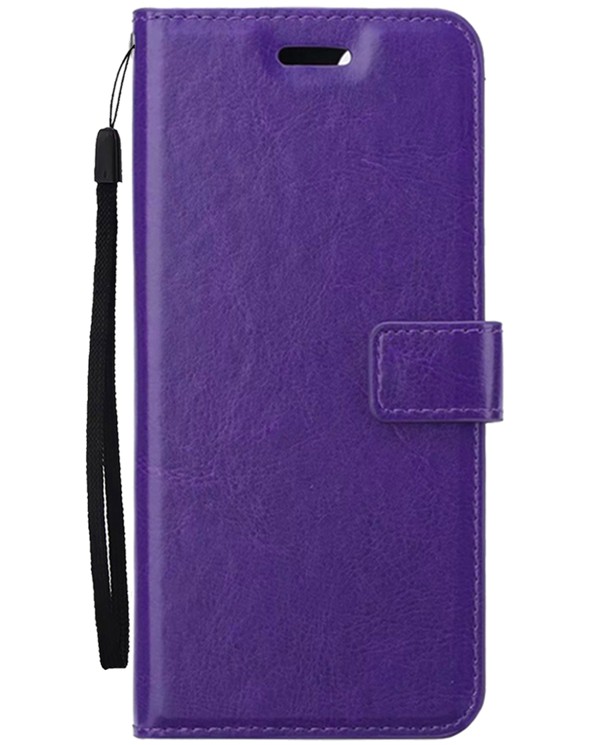 Nomfy Hoesje Geschikt voor iPhone 16 Hoes Bookcase Flipcase Book Cover - Hoes Geschikt voor iPhone 16 Hoesje Book Case - Paars