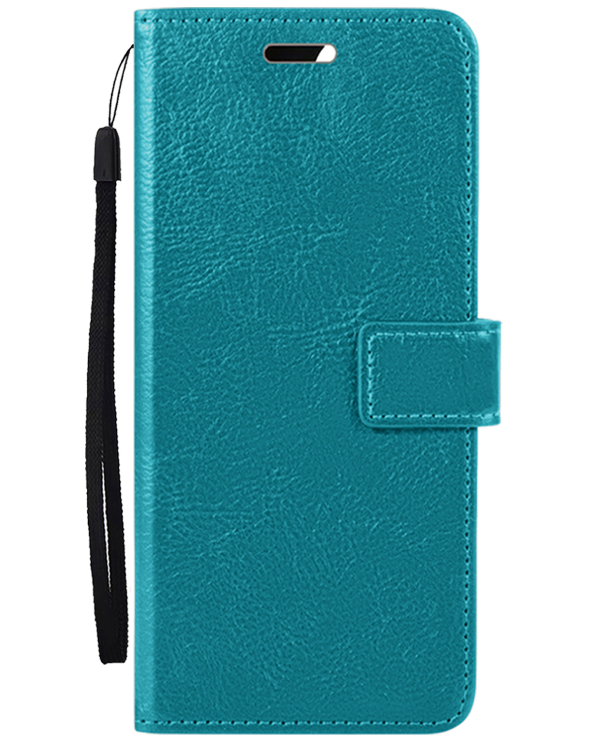 Nomfy Hoesje Geschikt voor iPhone 16 Hoes Bookcase Flipcase Book Cover - Hoes Geschikt voor iPhone 16 Hoesje Book Case - Turquoise