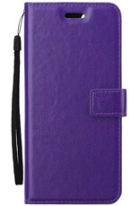Nomfy Hoesje Geschikt voor iPhone 16 Plus Hoes Bookcase Flipcase Book Cover - Hoes Geschikt voor iPhone 16 Plus Hoesje Book Case - Paars