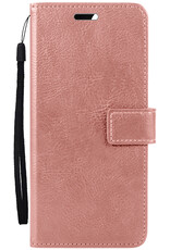 Nomfy Hoesje Geschikt voor iPhone 16 Plus Hoes Bookcase Flipcase Book Cover - Hoes Geschikt voor iPhone 16 Plus Hoesje Book Case - Rosé goud
