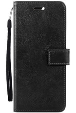 Nomfy Hoesje Geschikt voor iPhone 16 Plus Hoes Bookcase Flipcase Book Cover - Hoes Geschikt voor iPhone 16 Plus Hoesje Book Case - Zwart